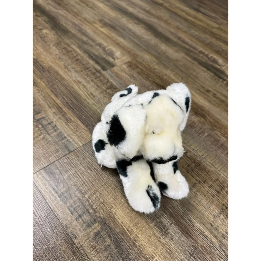 Dalmatian Puppy Dog Plush Stuffed Animal Black White Spotted Floppy 10 Inch